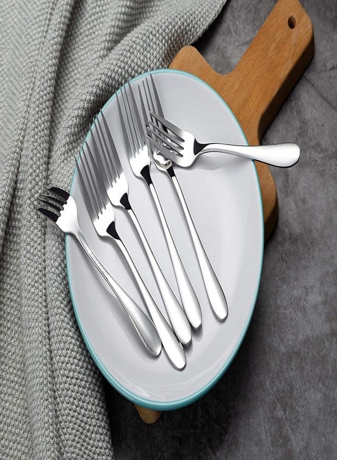 Prabha Stainless Steel Royal Dessert Fork Set of 6 Pcs (Silver), Best for Home & Kitchen, Including 6 Dessert Fork, Hard Material, Stain Proof, Easy to Use, Dishwasher Safe - Image 4